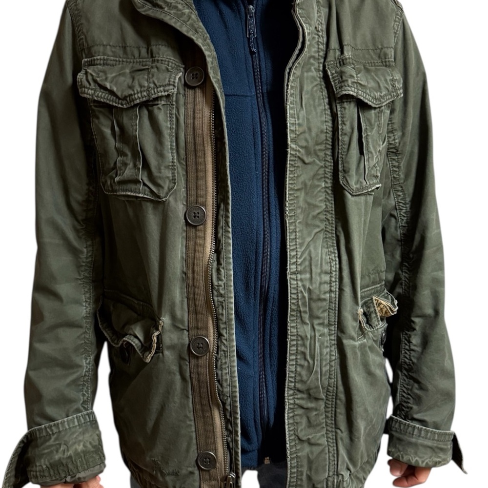 Abercrombie & Fitch Men’s Olive Military Jacket